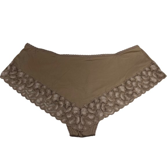 Warner's Women's Size XL 8 Panty Tanga Lace Bottom Beige New Without Tags - Picture 2 of 6